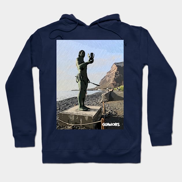 Los Guanches canarios La Gomera statue Hoodie by lagomeratravel